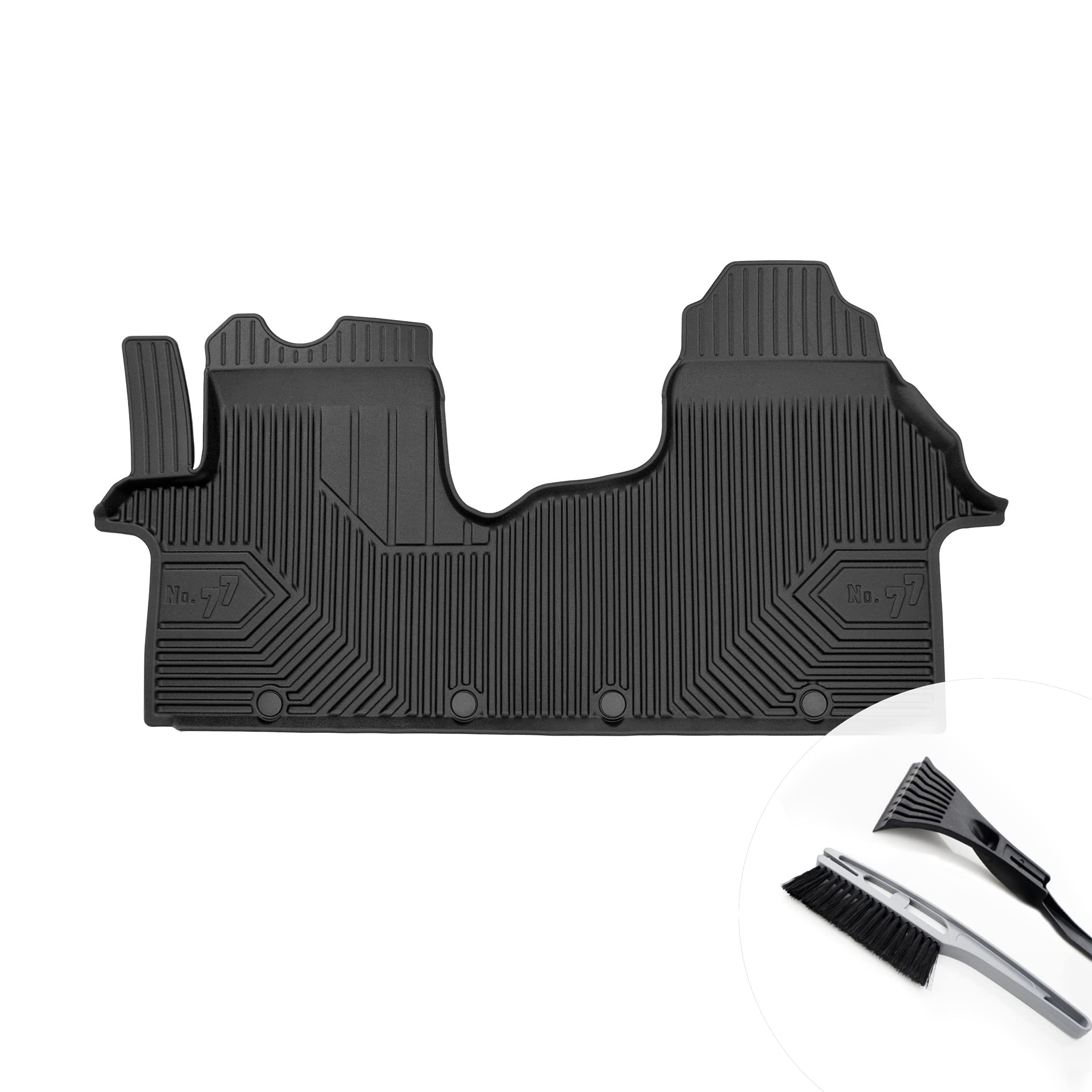 moto-MOLTICO Gummimatten Auto, 4-teiliges Set, Allwetter Gummi Fußmatten mit Rand, Antirutsch & Wasserfest Autoteppiche - passend für Renault Trafic III ab 2014 von moto-MOLTICO