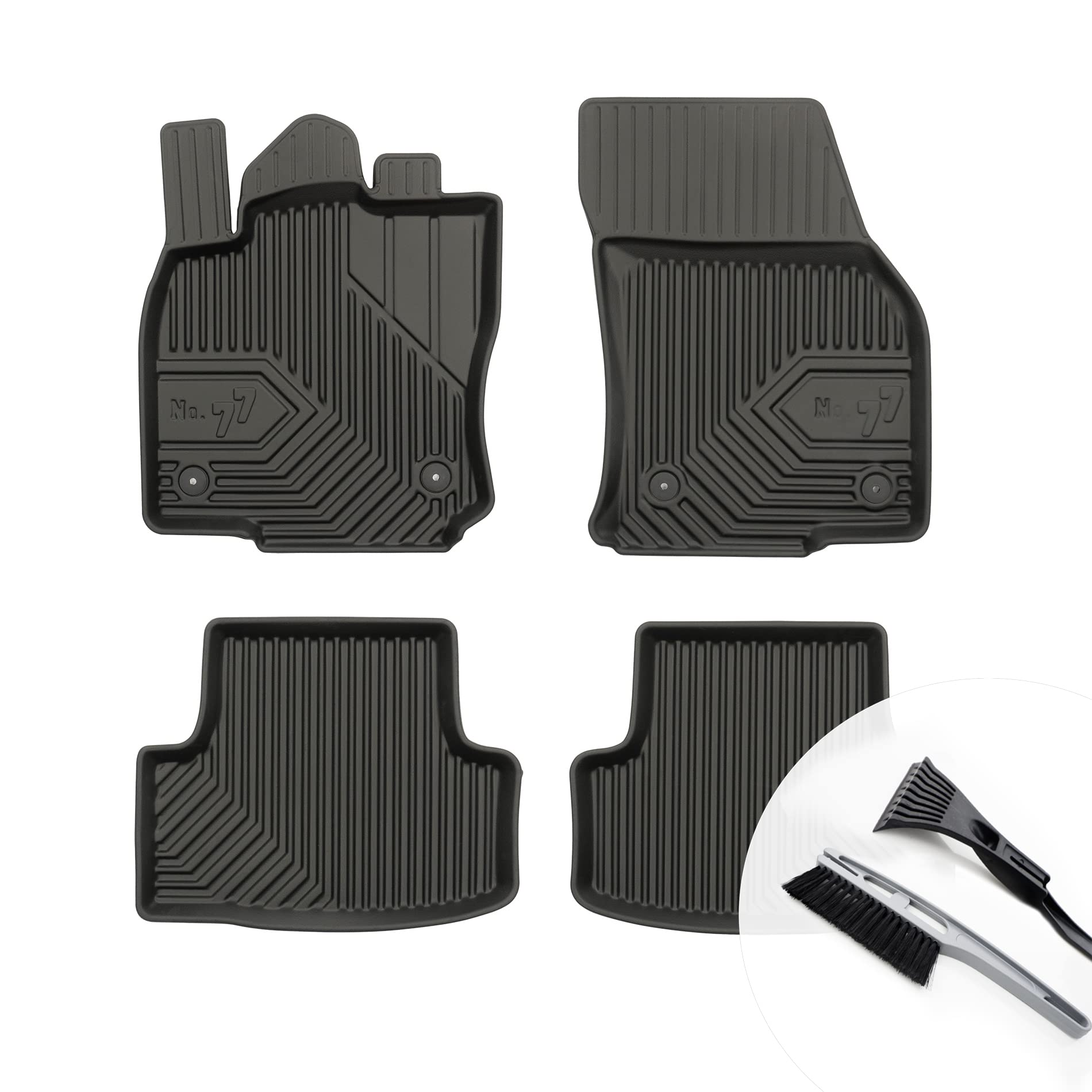 moto-MOLTICO Gummimatten Auto, 4-teiliges Set, Allwetter Gummi Fußmatten mit Rand, Antirutsch & Wasserfest Autoteppiche - passend für Seat Ateca ab 2016 moto-MOLTICO Gummimatten Auto, 4-teiliges Set, Allwetter Gummi Fußmatten mit Rand, Antirutsch & Wasserfest Autoteppiche - passend für Seat Ateca ab 2016 von moto-MOLTICO