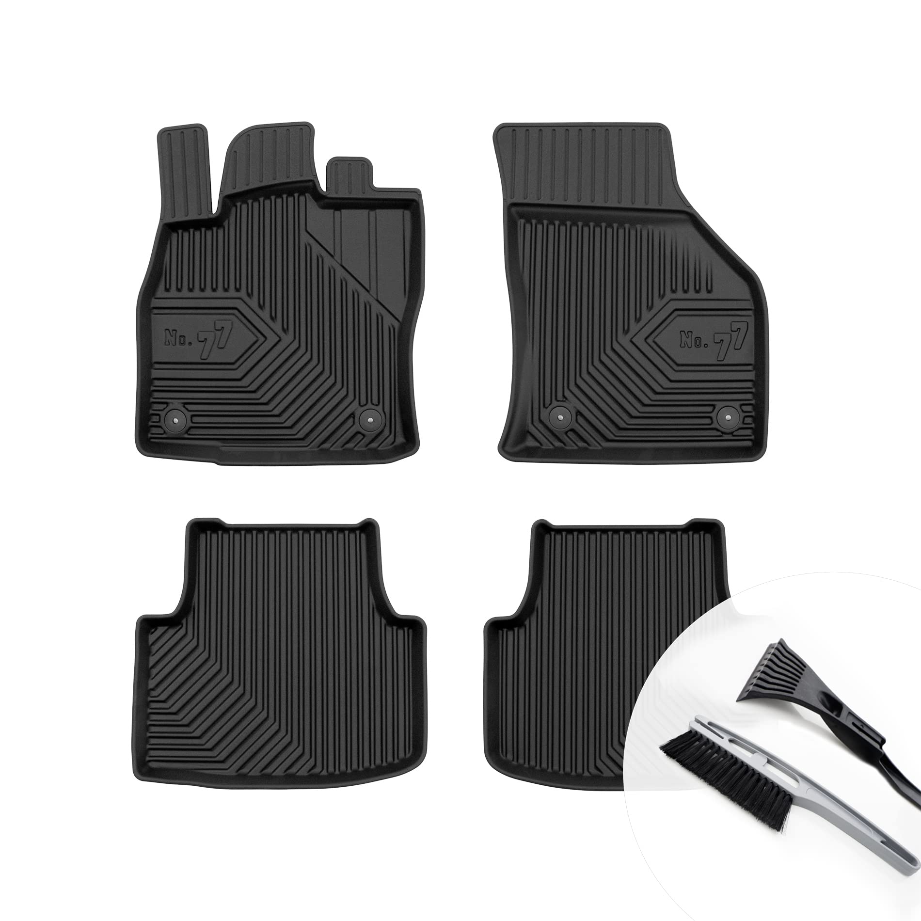 moto-MOLTICO Gummimatten Auto, 4-teiliges Set, Allwetter Gummi Fußmatten mit Rand, Antirutsch & Wasserfest Autoteppiche - passend für Cupra Formentor, Seat Leon IV 2020- moto-MOLTICO Gummimatten Auto, 4-teiliges Set, Allwetter Gummi Fußmatten mit Rand, Antirutsch & Wasserfest Autoteppiche - passend für Cupra Formentor, Seat Leon IV 2020- von moto-MOLTICO