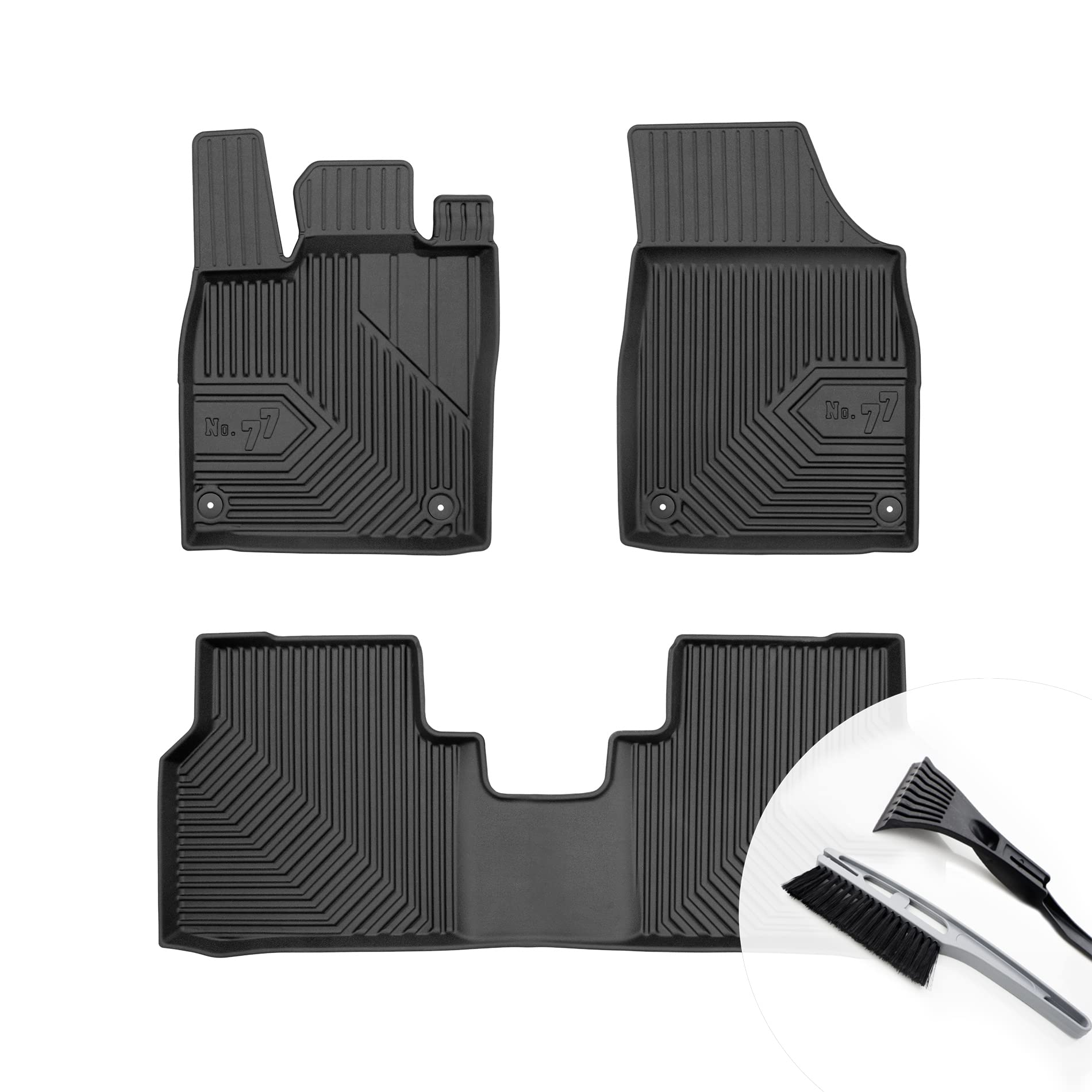 moto-MOLTICO Gummimatten Auto Fußmatten mit Rand Gummi Automatten 4-teilig Set - passend für Skoda Enyaq iV VW ID.4 ID.5 Audi Q4 e-tron Cupra Born von moto-MOLTICO