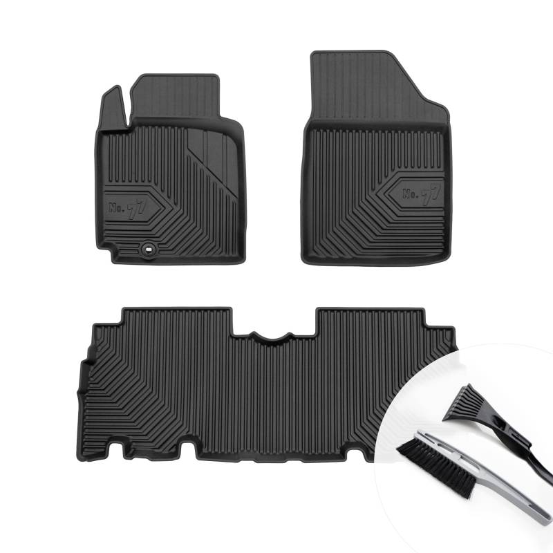 moto-MOLTICO Gummimatten Auto Fußmatten mit Rand Gummi Automatten 4-teilig Set - passend für Toyota Yaris Verso 1999-2005 von moto-MOLTICO