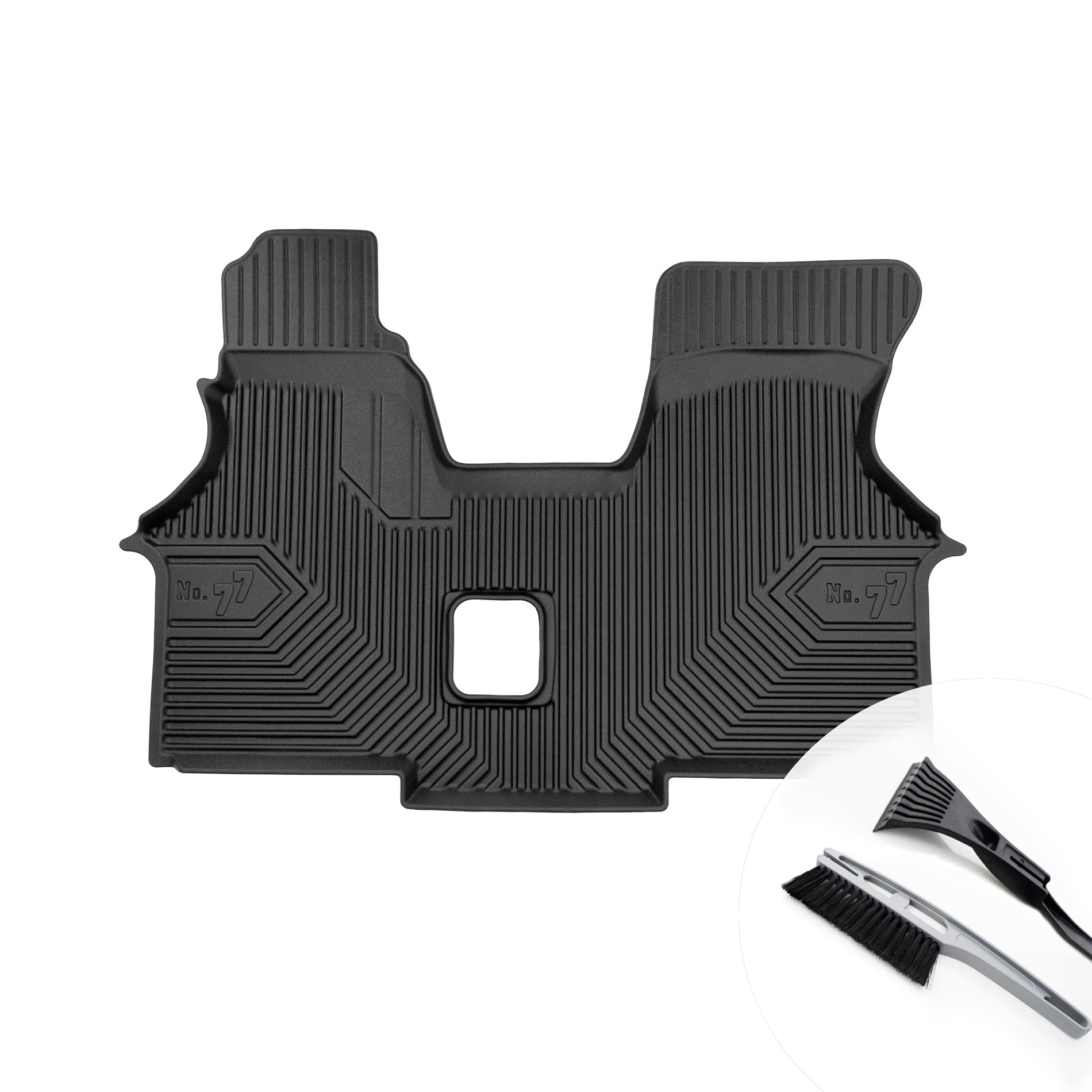 moto-MOLTICO Gummimatten Auto, 4-teiliges Set, Allwetter Gummi Fußmatten mit Rand, Antirutsch & Wasserfest Autoteppiche - passend für VW T4 1990-2003 von moto-MOLTICO