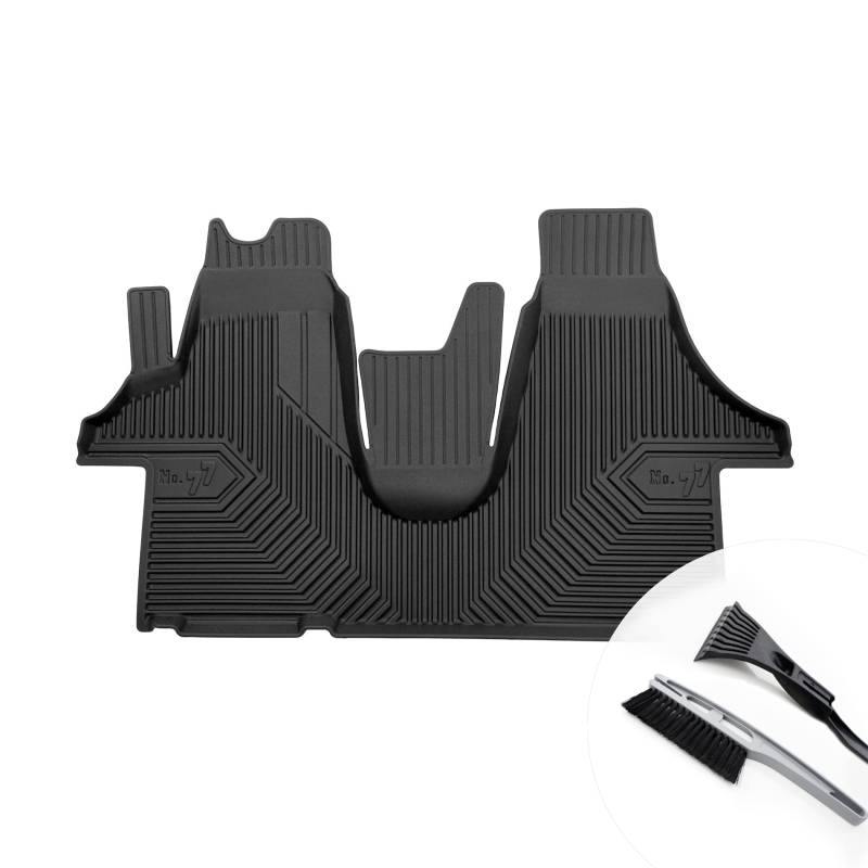 moto-MOLTICO Gummimatten Auto, 4-teiliges Set, Allwetter Gummi Fußmatten mit Rand, Antirutsch & Wasserfest Autoteppiche - passend für VW Transporter T5 T6 2003-2019 von moto-MOLTICO