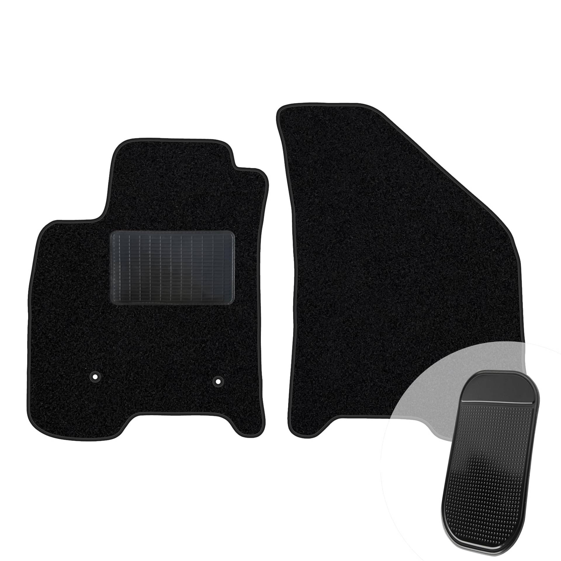 moto-MOLTICO Vorne Fußmatten Auto Set 2-teilig - Velours Autoteppiche - Automatten passend für Chevrolet Aveo I 2003-2007 + Antirutschmatte für Handy - Schwarz moto-MOLTICO Vorne Fußmatten Auto Set 2-teilig - Velours Autoteppiche - Automatten passend für Chevrolet Aveo I 2003-2007 + Antirutschmatte für Handy - Schwarz von moto-MOLTICO