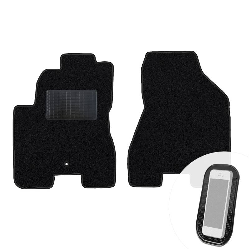 moto-MOLTICO Vorne Fußmatten Auto Velours Autoteppiche Schwarz Automatten Set 2-teilig passend für Hyundai Tucson 2004-2009 von moto-MOLTICO