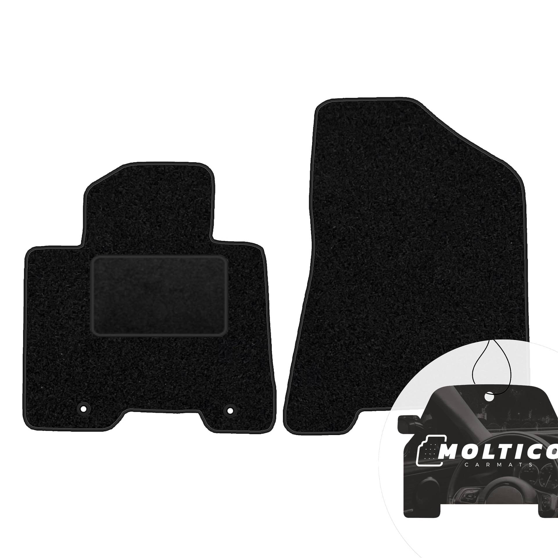 moto-MOLTICO Vorne Fußmatten Auto Velours Autoteppiche Schwarz Automatten Set 2-teilig passend für Hyundai i30 III ab 2017 moto-MOLTICO Vorne Fußmatten Auto Velours Autoteppiche Schwarz Automatten Set 2-teilig passend für Hyundai i30 III ab 2017 von moto-MOLTICO