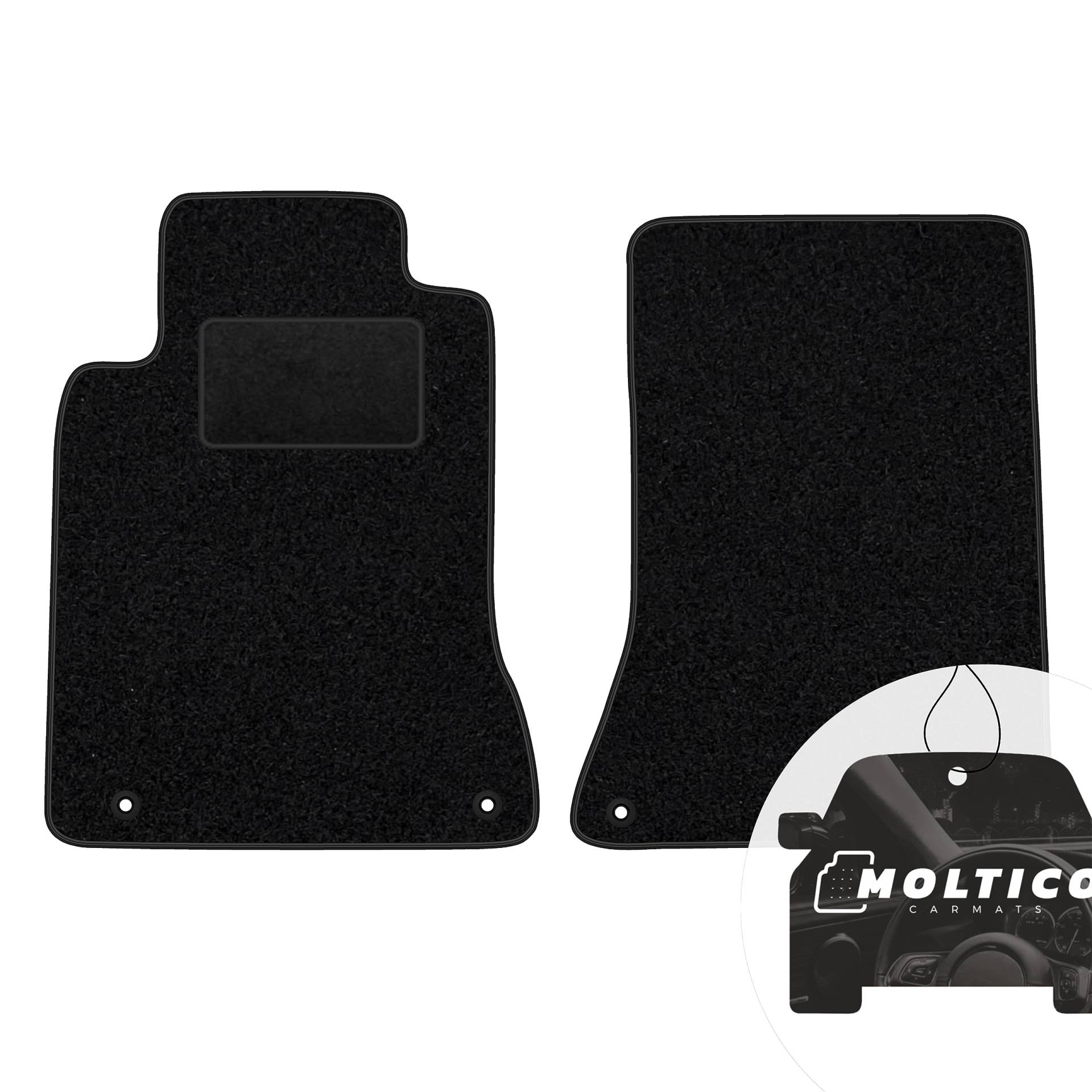 moto-MOLTICO Vorne Fußmatten Auto Velours Autoteppiche Schwarz Automatten Set 2-teilig passend für Infinity Q30 2015-2019 moto-MOLTICO Vorne Fußmatten Auto Velours Autoteppiche Schwarz Automatten Set 2-teilig passend für Infinity Q30 2015-2019 von moto-MOLTICO