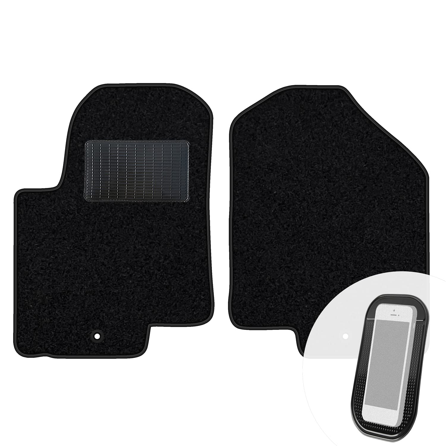 moto-MOLTICO Vorne Fußmatten Auto Velours Autoteppiche Schwarz Automatten Set 2-teilig passend für Kia Soul I 2009-2010 moto-MOLTICO Vorne Fußmatten Auto Velours Autoteppiche Schwarz Automatten Set 2-teilig passend für Kia Soul I 2009-2010 von moto-MOLTICO