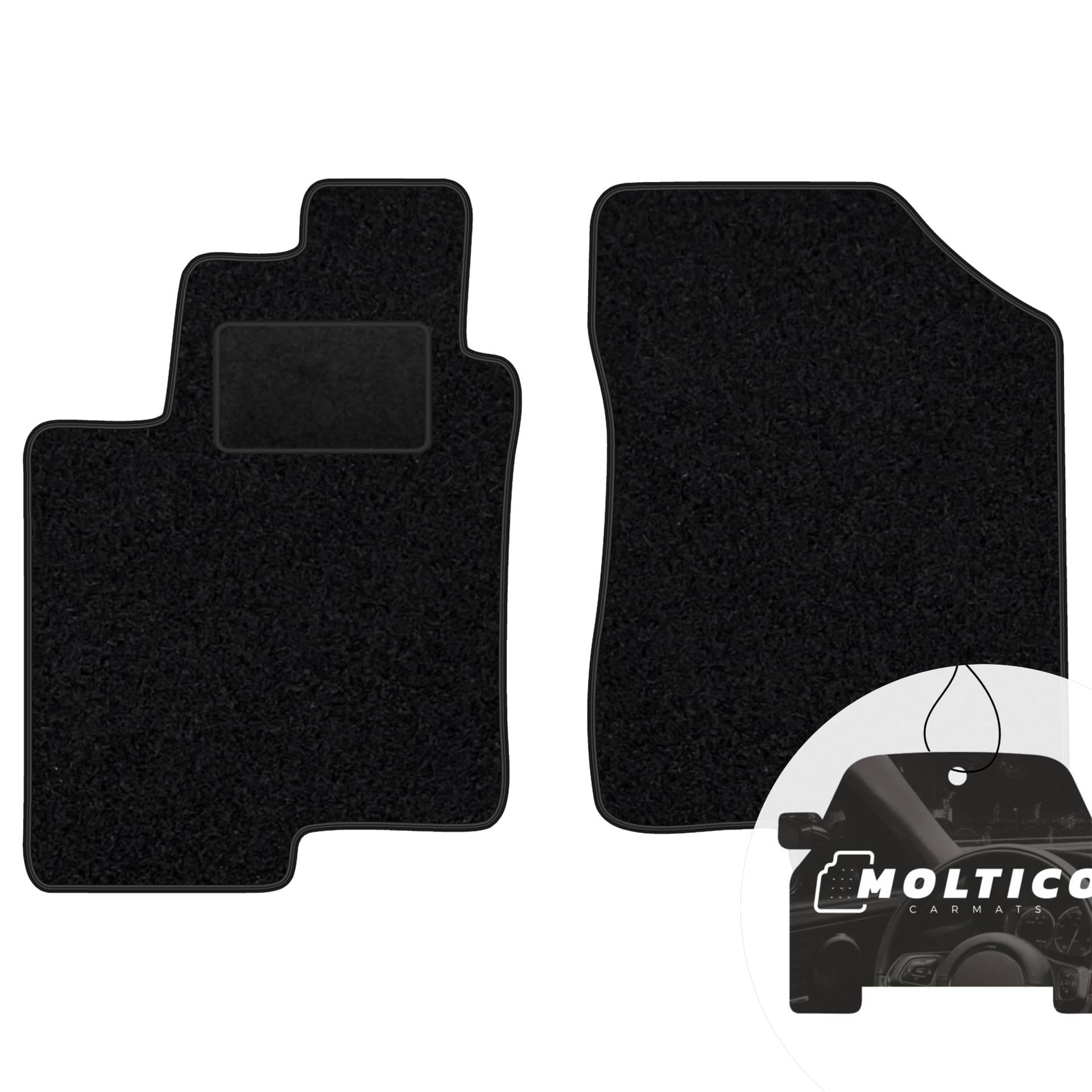 moto-MOLTICO Vorne Fußmatten Auto Velours Autoteppiche Schwarz Automatten Set 2-teilig passend für Kia Venga Hyundai ix20 moto-MOLTICO Vorne Fußmatten Auto Velours Autoteppiche Schwarz Automatten Set 2-teilig passend für Kia Venga Hyundai ix20 von moto-MOLTICO