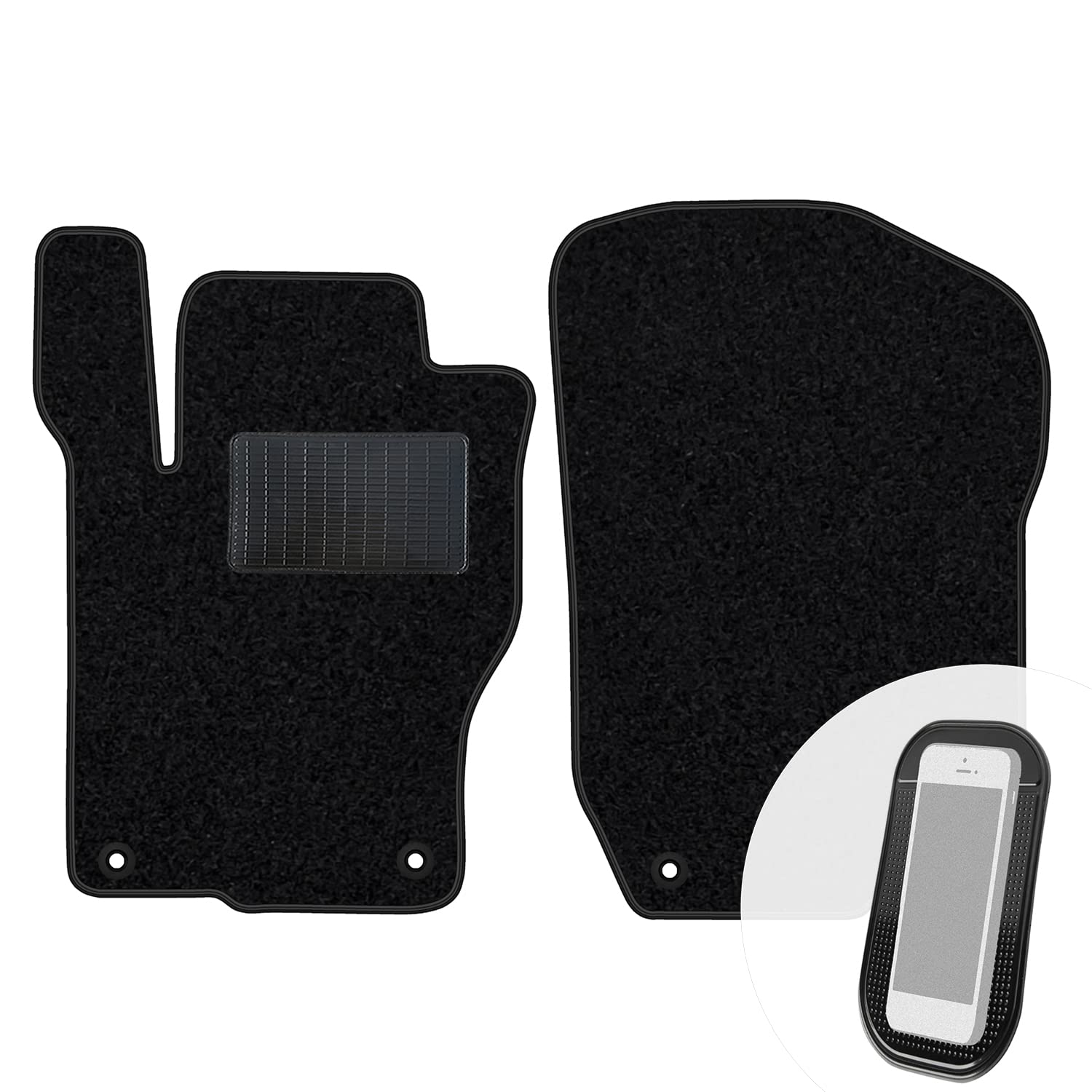moto-MOLTICO Vorne Fußmatten Auto Velours Autoteppiche Schwarz Automatten Set 2-teilig passend für Mercedes-Benz ML W164 GL X164 2005-2012 moto-MOLTICO Vorne Fußmatten Auto Velours Autoteppiche Schwarz Automatten Set 2-teilig passend für Mercedes-Benz ML W164 GL X164 2005-2012 von moto-MOLTICO