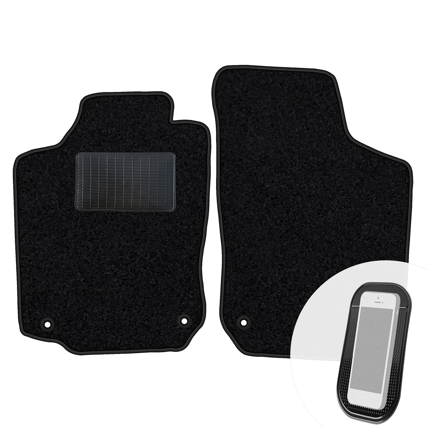 moto-MOLTICO Vorne Fußmatten Auto Velours Autoteppiche Schwarz Automatten Set 2-teilig passend für Opel Corsa C 2000-2006 moto-MOLTICO Vorne Fußmatten Auto Velours Autoteppiche Schwarz Automatten Set 2-teilig passend für Opel Corsa C 2000-2006 von moto-MOLTICO