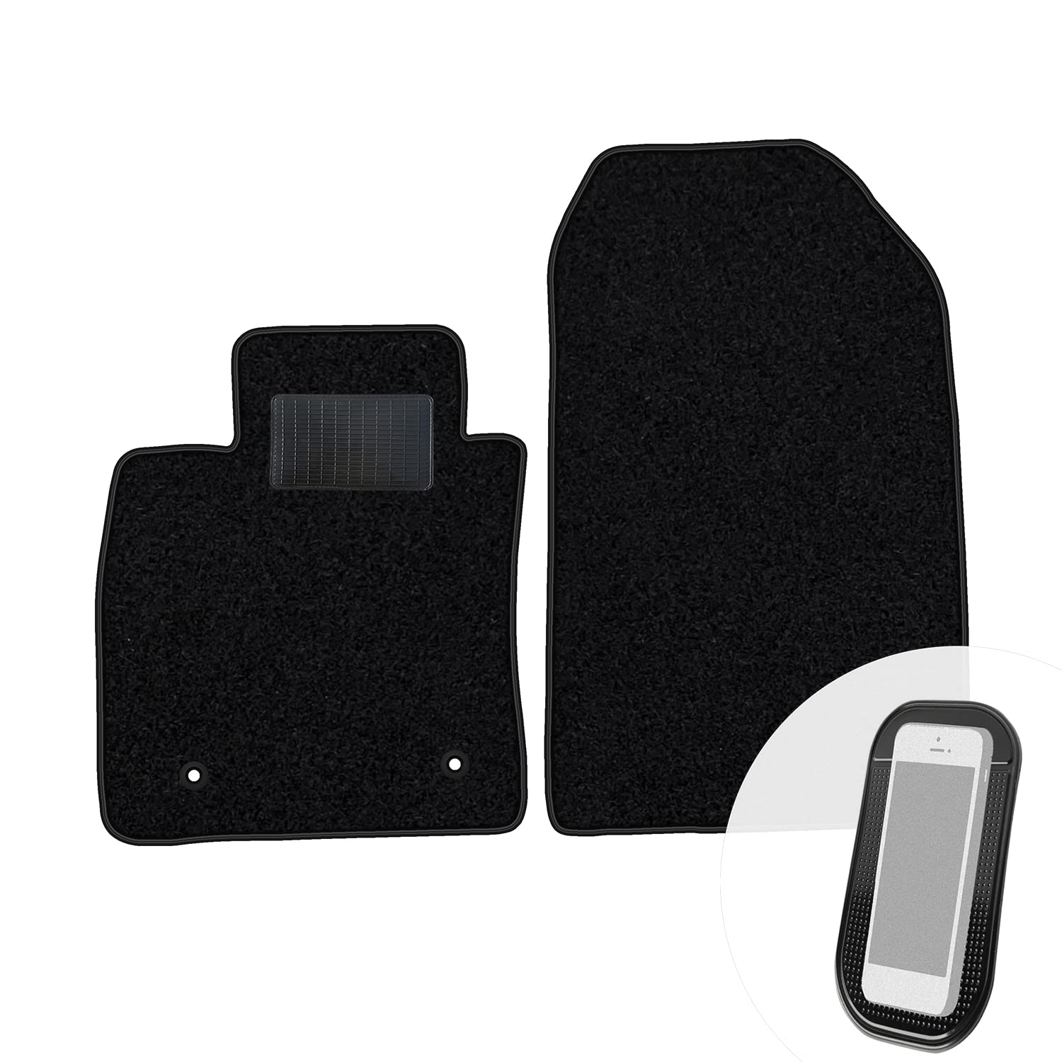moto-MOLTICO Vorne Fußmatten Auto Velours Autoteppiche Schwarz Automatten Set 2-teilig passend für Renault Clio IV 2012-2020 moto-MOLTICO Vorne Fußmatten Auto Velours Autoteppiche Schwarz Automatten Set 2-teilig passend für Renault Clio IV 2012-2020 von moto-MOLTICO