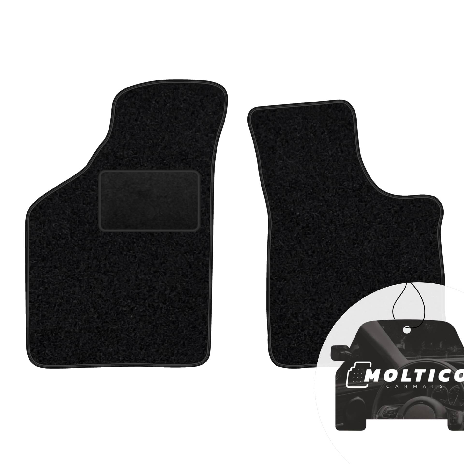 moto-MOLTICO Vorne Fußmatten Auto Velours Autoteppiche Schwarz Automatten Set 2-teilig passend für Renault Twingo I 1993-2007 moto-MOLTICO Vorne Fußmatten Auto Velours Autoteppiche Schwarz Automatten Set 2-teilig passend für Renault Twingo I 1993-2007 von moto-MOLTICO