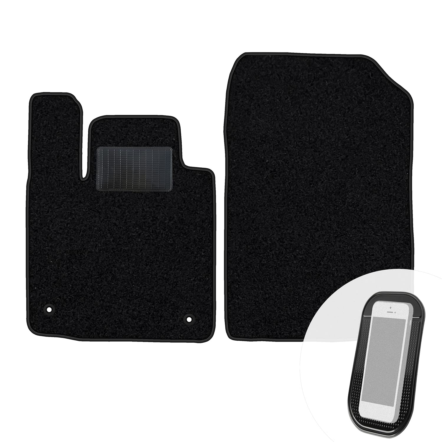 moto-MOLTICO Vorne Fußmatten Auto Velours Autoteppiche Schwarz Automatten Set 2-teilig passend für Renault Twingo II 2007-2014 moto-MOLTICO Vorne Fußmatten Auto Velours Autoteppiche Schwarz Automatten Set 2-teilig passend für Renault Twingo II 2007-2014 von moto-MOLTICO