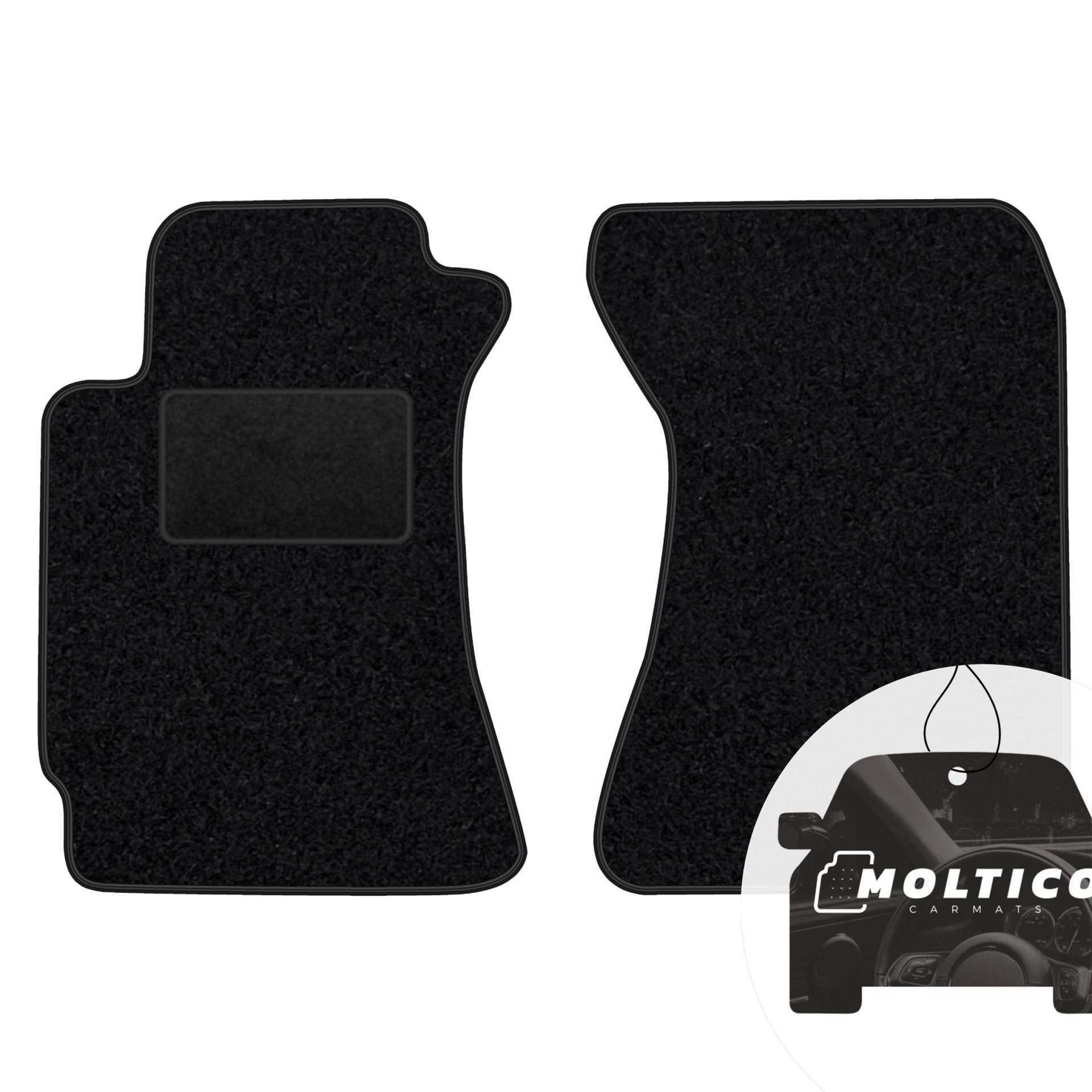 moto-MOLTICO Vorne Fußmatten Auto Velours Autoteppiche Schwarz Automatten Set 2-teilig passend für Subaru Forester IV Legacy V Outback IV moto-MOLTICO Vorne Fußmatten Auto Velours Autoteppiche Schwarz Automatten Set 2-teilig passend für Subaru Forester IV Legacy V Outback IV von moto-MOLTICO