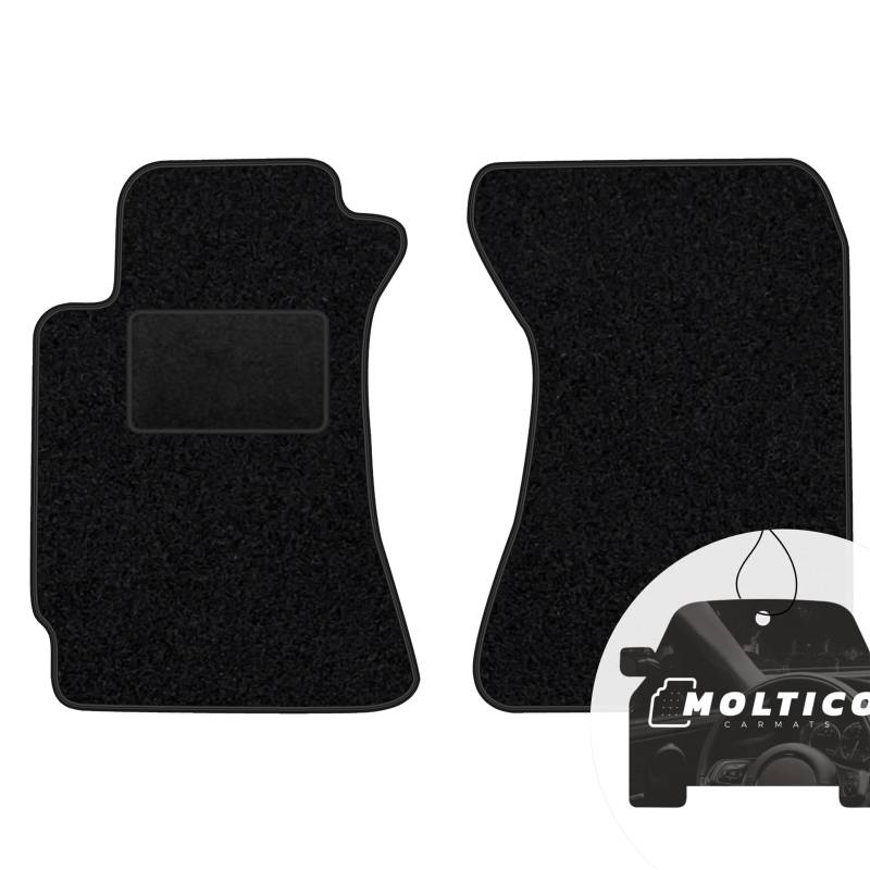 moto-MOLTICO Vorne Fußmatten Auto Velours Autoteppiche Schwarz Automatten Set 2-teilig passend für Subaru Forester IV Legacy V Outback IV von moto-MOLTICO