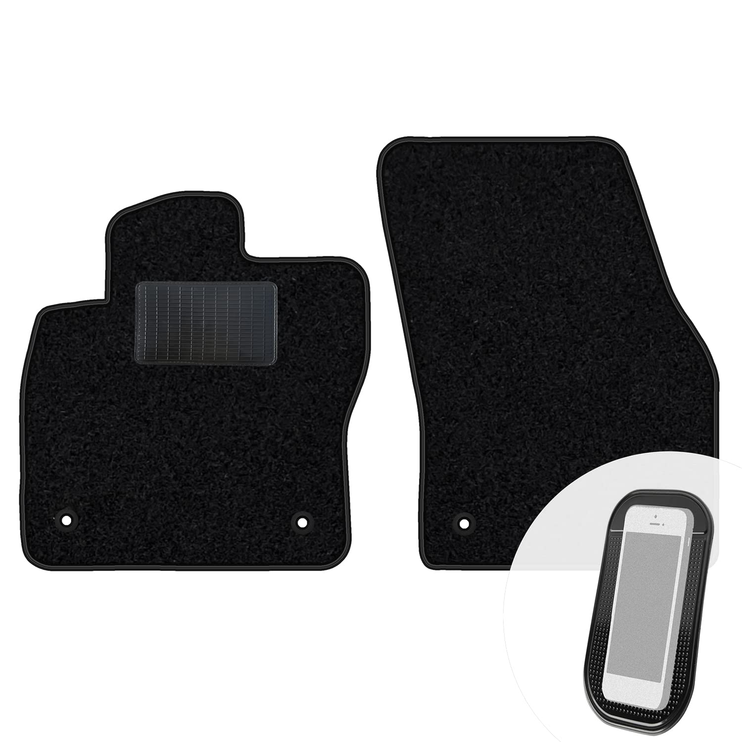 moto-MOLTICO Vorne Fußmatten Auto Velours Autoteppiche Schwarz Automatten Set 2-teilig passend für VW Tiguan Allspace ab 2017 moto-MOLTICO Vorne Fußmatten Auto Velours Autoteppiche Schwarz Automatten Set 2-teilig passend für VW Tiguan Allspace ab 2017 von moto-MOLTICO