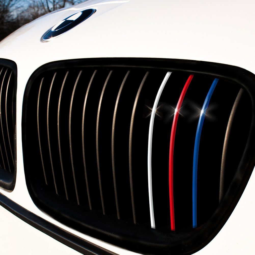 Motoking® Nierenaufkleber - Standard - 24-teiliges Autoaufkleberset, 4 Farben im Set (Dunkelblau, Rot, Weiß, Hellblau) von Motoking