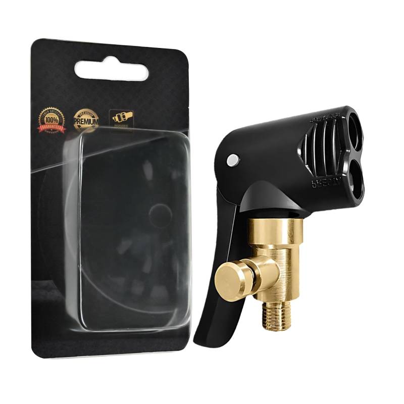 motomoyo Autoventil Hebelstecker, Messing Hebelstecker für Amerikanisches und Französisches Standard-Reifenventil, Air Chuck Adapter für Auto, Fahrrad, Motorrad von motomoyo