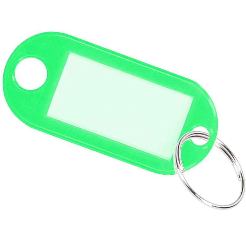5x Schlüsselanhänger Schlüsselschilder beschriftbar Schlüsselring zum Beschriften grün von mumbi