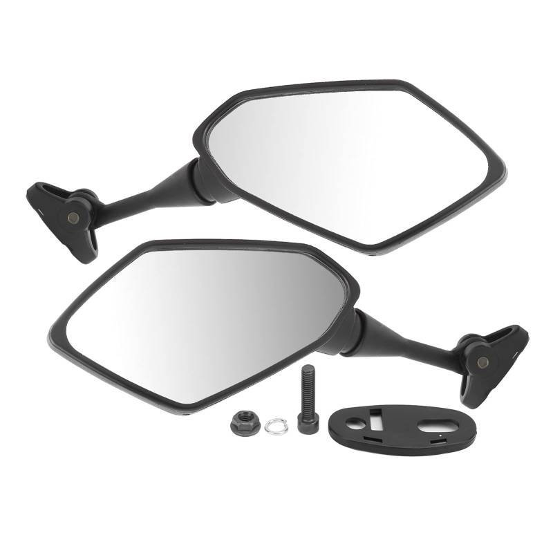 1 Paar Motorrad Rückspiegel Set,Motorrad Spiegel Motorradspiegel Lenker Reflektor Aussenspiegel Motorrad Ende Rückansicht Rueckspiegel Universal Motorrad Roller für Gewinde 8mm 10mm Scooter ATV von mumisuto
