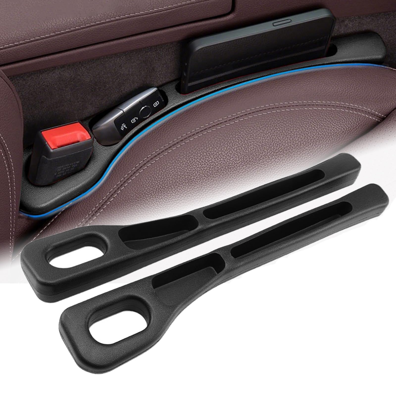 2 Stück Aufbewahrungsbox für Autositze, Car Seat Gap Filler, Autositz Lückenfüller für Seat Ateca und Andere Gängige Fahrzeuge, Rutschfeste Rückenlehne 2 Stück Aufbewahrungsbox für Autositze, Car Seat Gap Filler, Autositz Lückenfüller für Seat Ateca und Andere Gängige Fahrzeuge, Rutschfeste Rückenlehne von mumisuto
