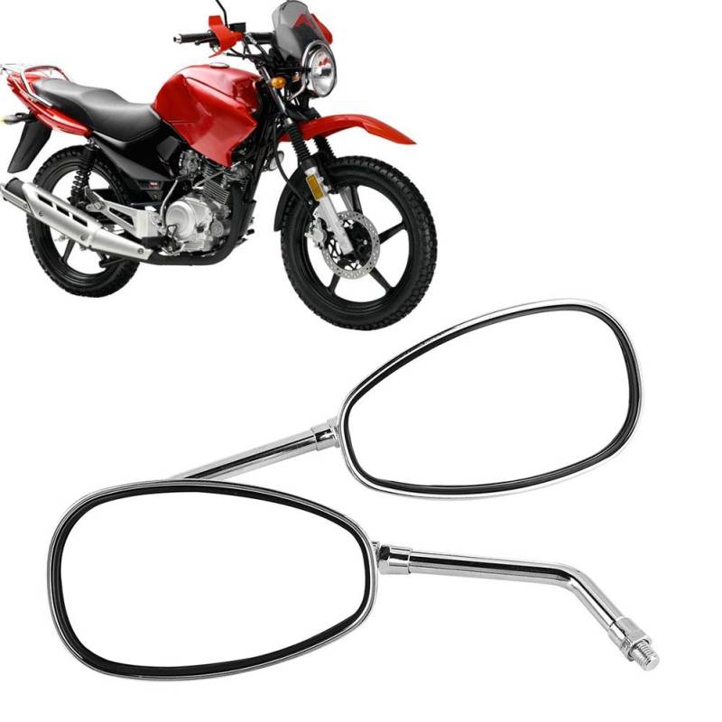 2 Stück Motorradspiegel, Rückspiegel Motorrad Motorrad Modifizierter Rückspiegel Chrom Rückspiegel Seitenspiegel von mumisuto