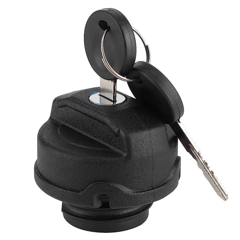 mumisuto Auto Tankdeckel mit 2 Anti-Diebstahl-Schlüsseln, für Käfer, Po-l-o, Caddy, Schwarz, Acrylnitril-Butadien-Styrol (ABS) von mumisuto