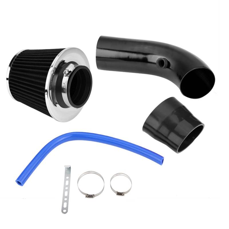 Kaltlufteinlassschlauch Lufteinlassfilter Turbofilter 76mm 3 Zoll Universal Auto Kaltlufteinlassfilter Aluminium Induktionsschlauch Kit(Carbon-Muster) von mumisuto