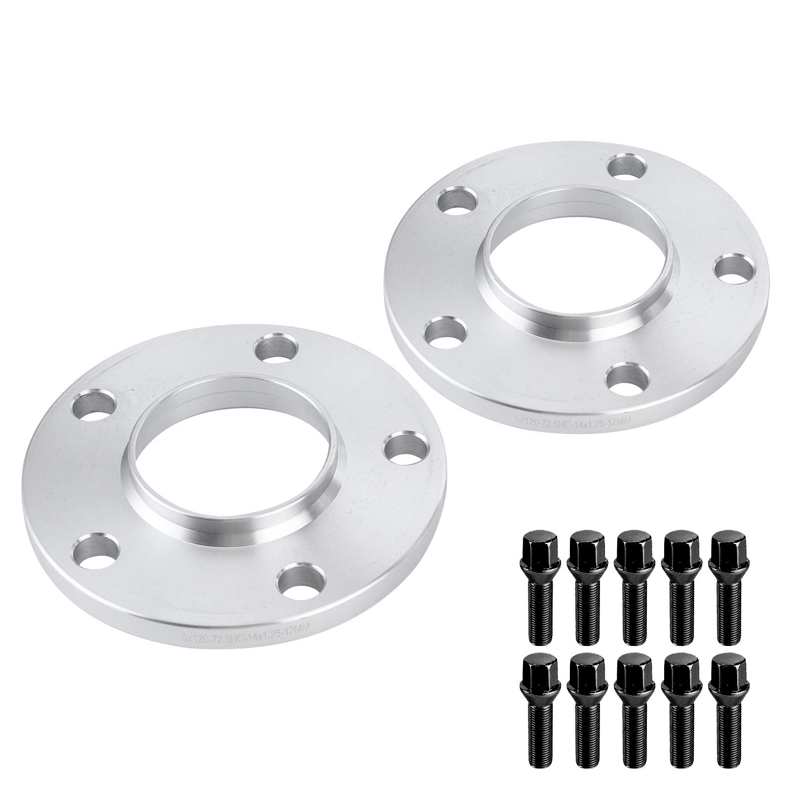 Spurverbreiterungen, 12 mm dicker Spurverbreiterungen Nabenflansch 5x120 PCD passend für 1/2/3/4/5/6/7 Serie X1 X3 X4 Autozubehör mit 10 Stück Schrauben Spurverbreiterungen, 12 mm dicker Spurverbreiterungen Nabenflansch 5x120 PCD passend für 1/2/3/4/5/6/7 Serie X1 X3 X4 Autozubehör mit 10 Stück Schrauben von mumisuto