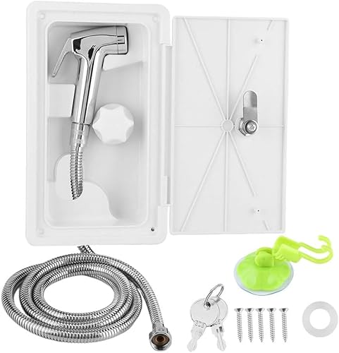 Wohnmobilduschen, RV-Duschbox Außendusche Box Kit RV-Duschwerkzeug Wohnmobilzubehör Außen-Duschbox Heiß-Kalt-Schalter mit 2 Schlüsseln Wasserhahn Schalter für Boot Wohnwagen Wohnmobilduschen, RV-Duschbox Außendusche Box Kit RV-Duschwerkzeug Wohnmobilzubehör Außen-Duschbox Heiß-Kalt-Schalter mit 2 Schlüsseln Wasserhahn Schalter für Boot Wohnwagen von mumisuto