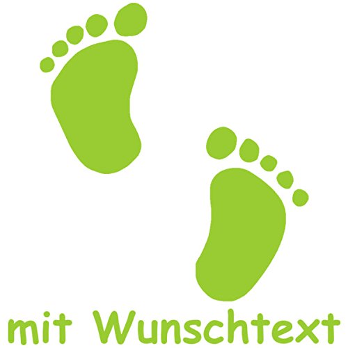 Babyaufkleber mit Name/Wunschtext - Motiv 77 (16 cm) - 20 Farben und 11 Schriftarten wählbar von MY-BABY-SHOP