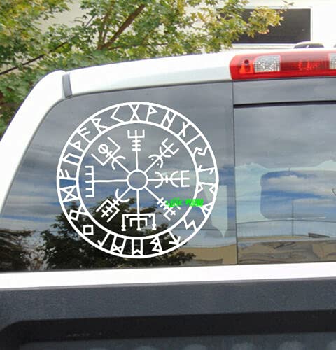 Vegvisir Norse Viking Winkinger Compass 30 cm Aufkleber Sticker Vinyl Norse Mythology asatru odinism von myrockshirt