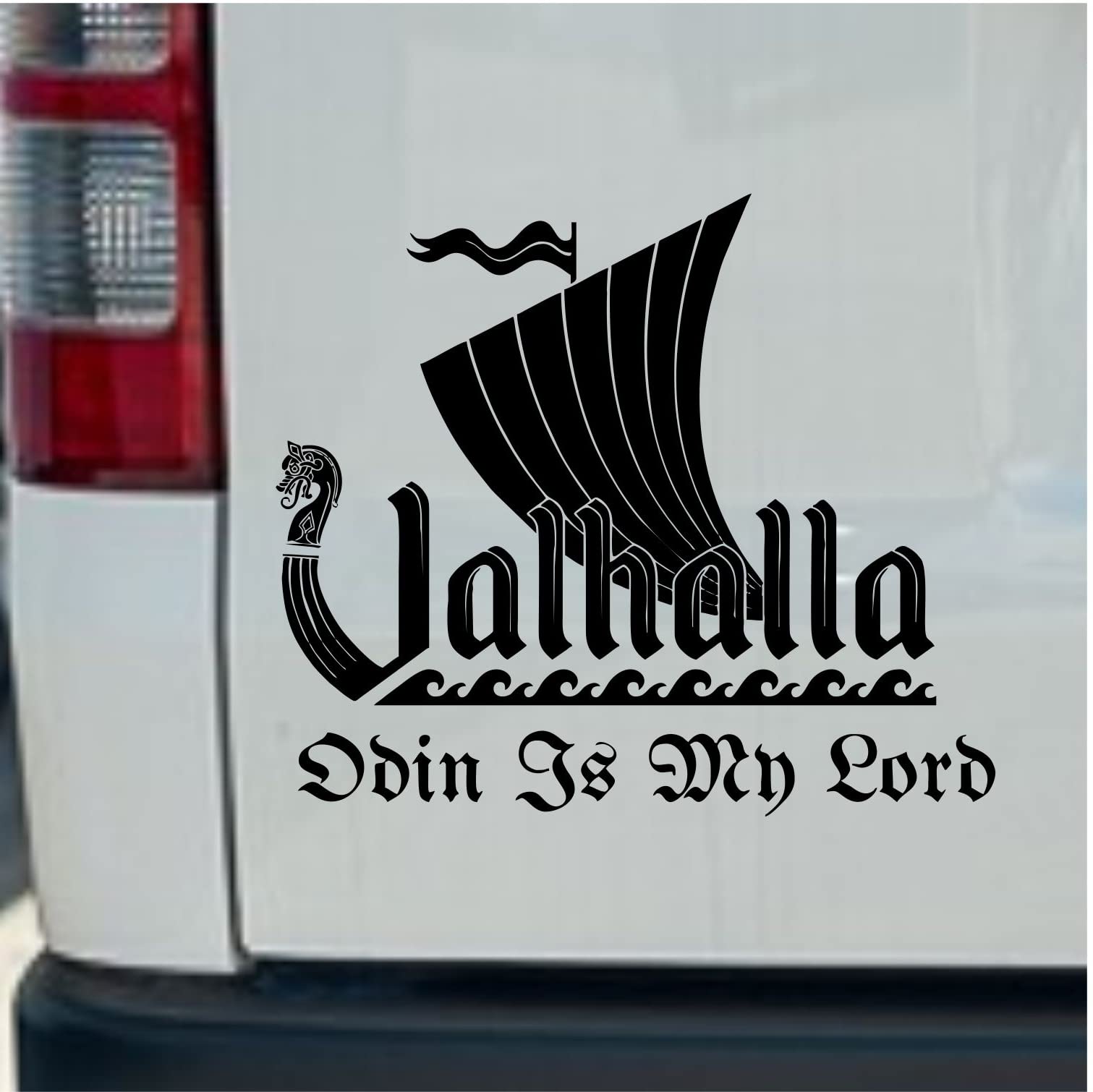 Wikingerschiff Walhalla Odin is My Lord Aufkleber Wikinger Nordic Viking Skandinavien Sticker von myrockshirt