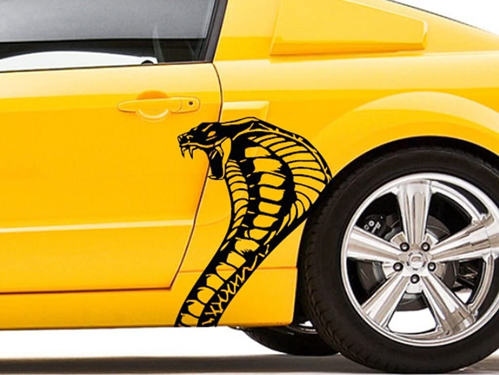 myrockshirt 2 x Schlange Kobra Cobra seitenaufkleber 60 cm Aufkleber Autoaufkleber Sticker ohne Hintergrund Auto PKW Lack Scheibe von myrockshirt