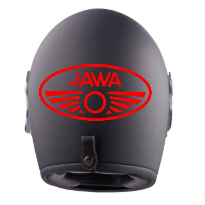myrockshirt 2X Jawa Logo Helmaufkleber Aufkleber für Motorrad Bike Roller Mofa Sticker Decal Tuningaufkleber von myrockshirt