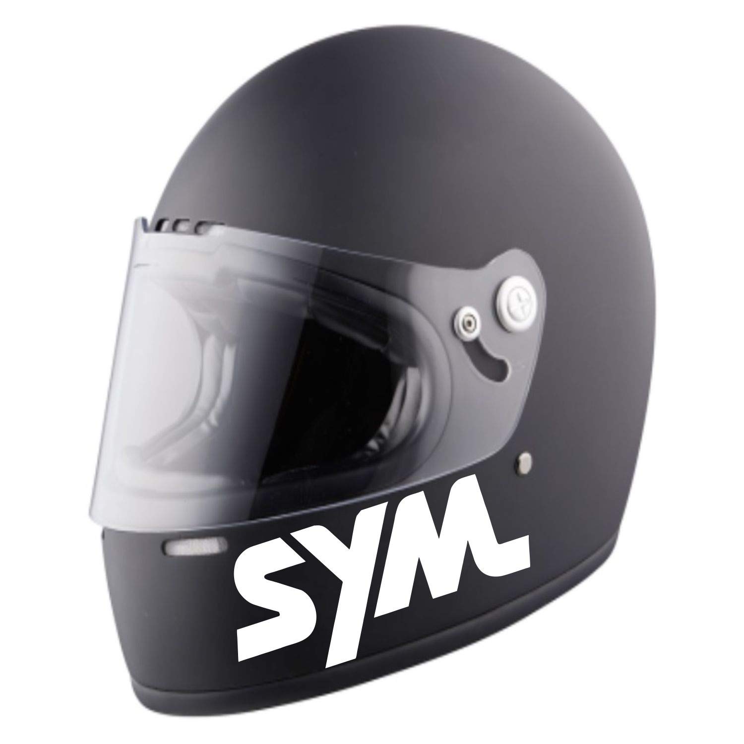 myrockshirt 2X Sym Schriftzug Helmaufkleber Aufkleber für Motorrad Bike Roller Mofa Sticker Decal Tuningaufkleber von myrockshirt
