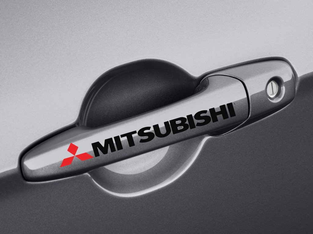 myrockshirt 4 x MitsubishiAufkleber Türgriff Aufkleber Sticker Auto Tunig Decal+ Estrellina-Montage-Rakel®,Estrellina-Glücksaufkleber®, GED von myrockshirt