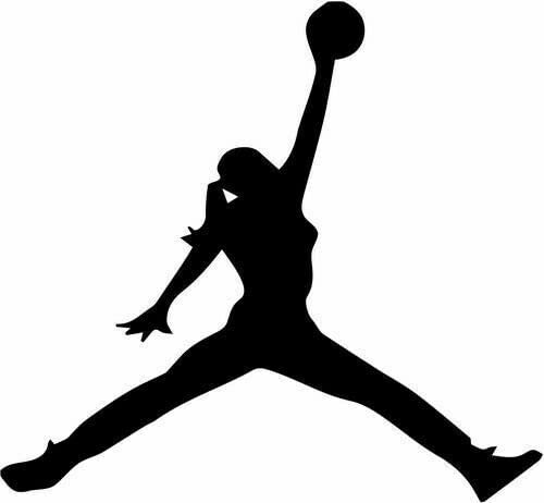 myrockshirt Basketball Girl Mädchen Frau Mädchen Basketball 15 cm Aufkleber Autoaufkleber Sticker Wandtattoo von myrockshirt