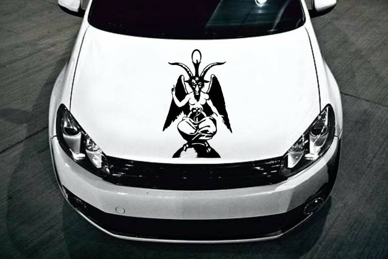 myrockshirt Großer Satan Teufel Aufkleber 60 x 30 cm Sticker Wandtattoo Autoaufkleber von myrockshirt