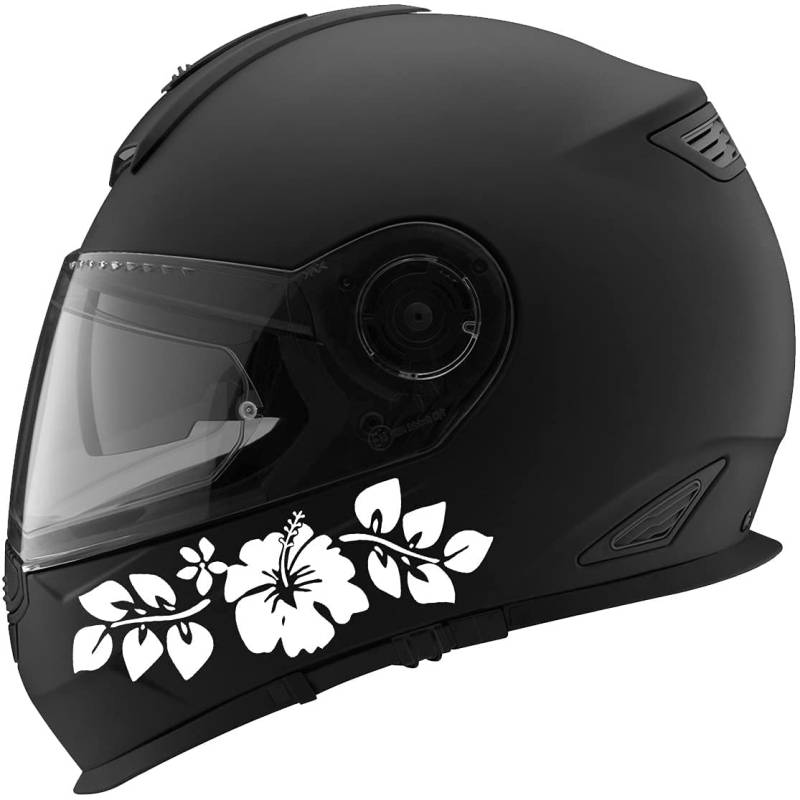 myrockshirt Hibiskus Hibiskus Blüte Ranke 2 x Aufkleber f. Helm Motorrad Motorradhelm Bike Biker Sticker von myrockshirt