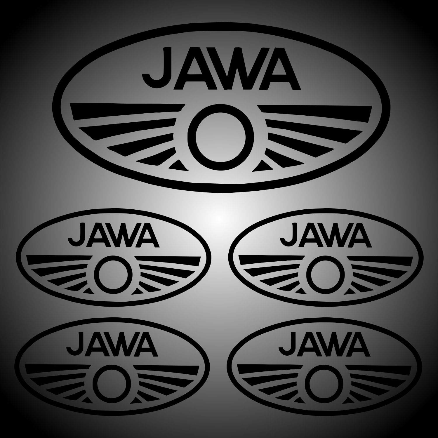 myrockshirt Jawa Sponsorset ca. 30cm Aufkleber für Motorrad Bike Roller Mofa Sticker Decal Tuningaufkleber von myrockshirt