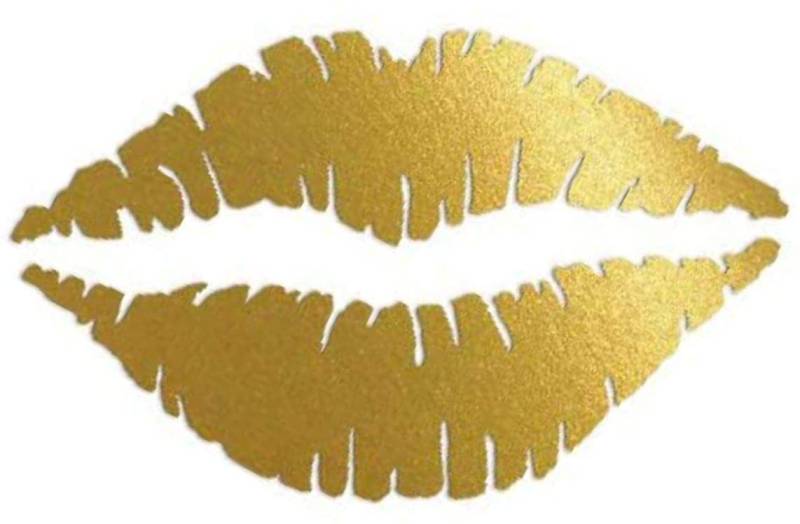 myrockshirt Kussmund Kuss Lippen 15 cm breit Glanz Aufkleber Autoaufkleber Sticker Laptop Scheibe Wand Profi Qualität von myrockshirt