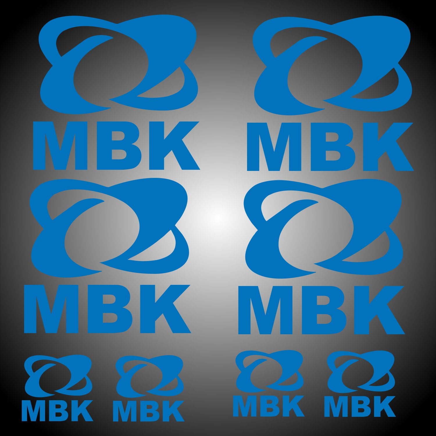 myrockshirt MBK Sponsorset ca. 30cm Aufkleber für Motorrad Bike Roller Mofa Sticker Decal Tuningaufkleber von myrockshirt