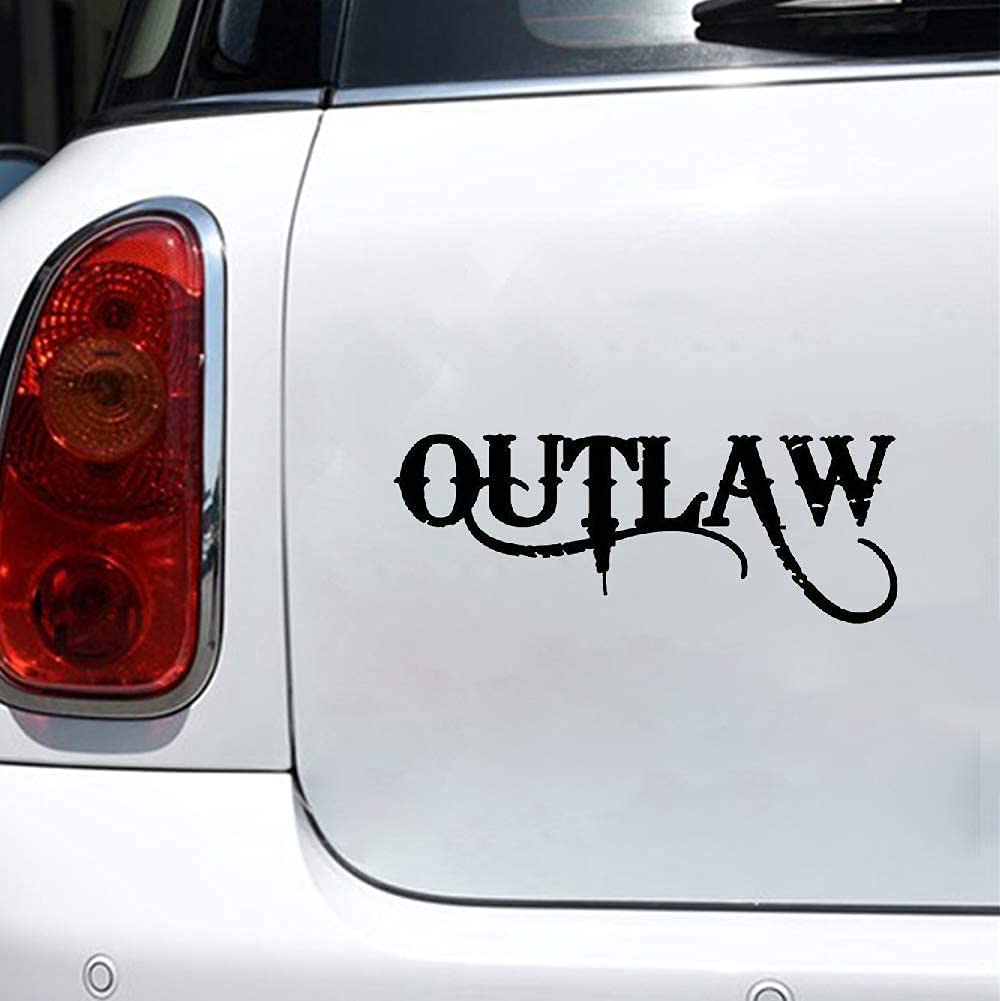 myrockshirt Outlaw 20 cm Aufkleber Autoaufkleber Sticker Laptop Scheibe Wand Profi Qualität von myrockshirt