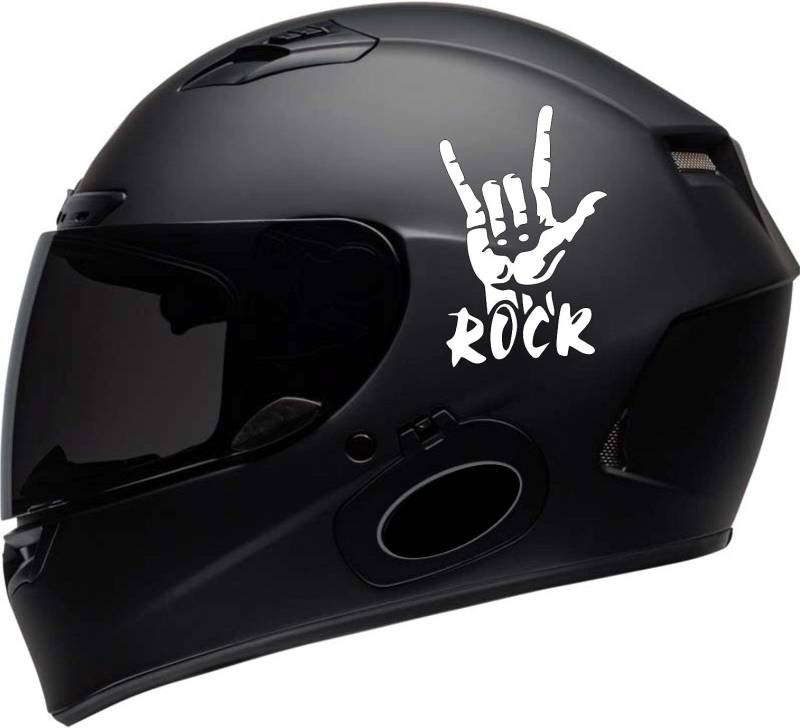 myrockshirt Rock Heavy Metal Heavy Metal Hand 2 x Aufkleber f. Helm Motorrad Motorradhelm Bike Biker Sticker von myrockshirt
