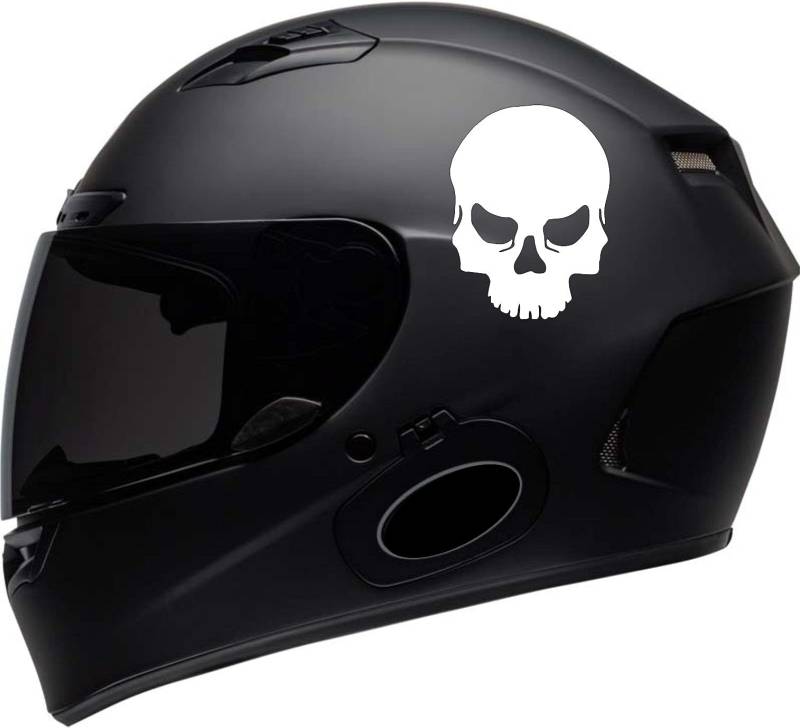 myrockshirt Totenkopf Skull 2 x Aufkleber f. Helm Motorrad Motorradhelm Bike Biker Sticker von myrockshirt