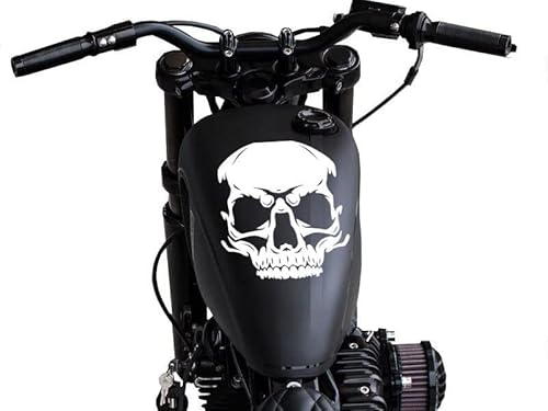 myrockshirt Totenkopf für Motorrad Tank Skull Tankaufkleber 20 cm Aufkleber Autoaufkleber Freie Farbwahl Profi Qualität von myrockshirt