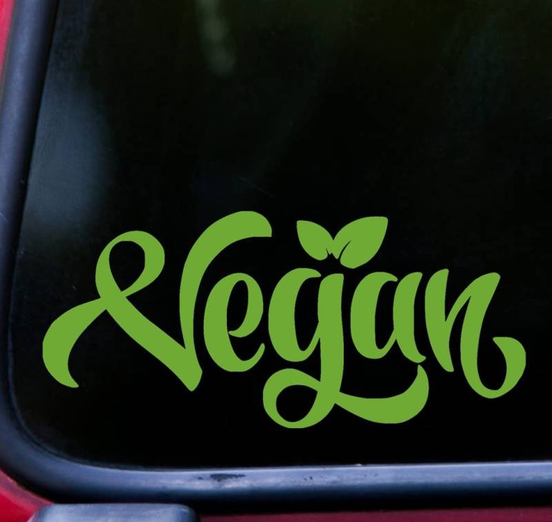 myrockshirt Vegan Veganer Aufkleber Sticker Autoaufkleber Größe & Farbe wählbar von myrockshirt