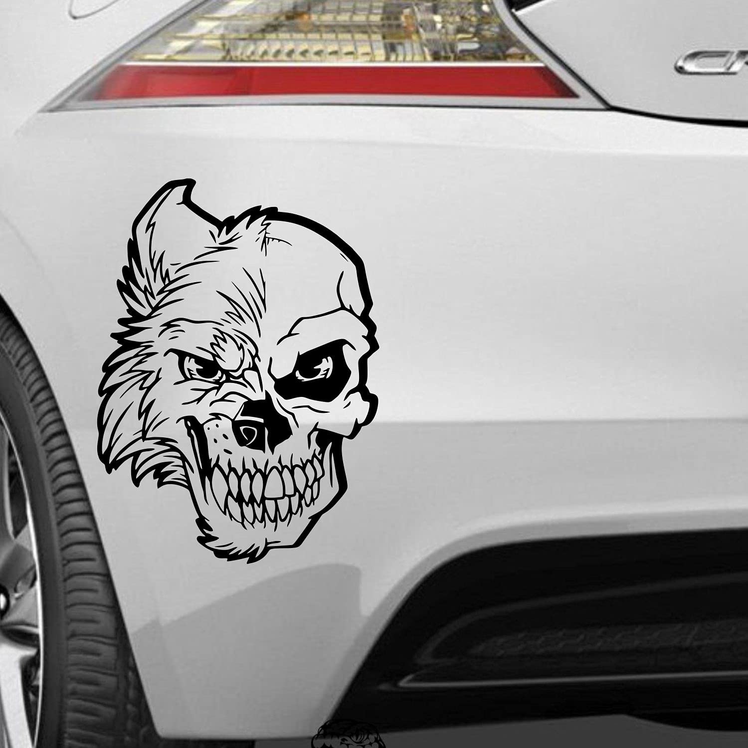 myrockshirt Wolf Totenkopf 20cm School Aufkleber Autoaufkleber Sticker Decal JDM Tuning von myrockshirt